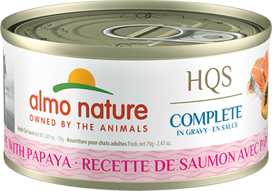 Almo Nature HQS Complete Salmon Recipe With Papaya In Gravy